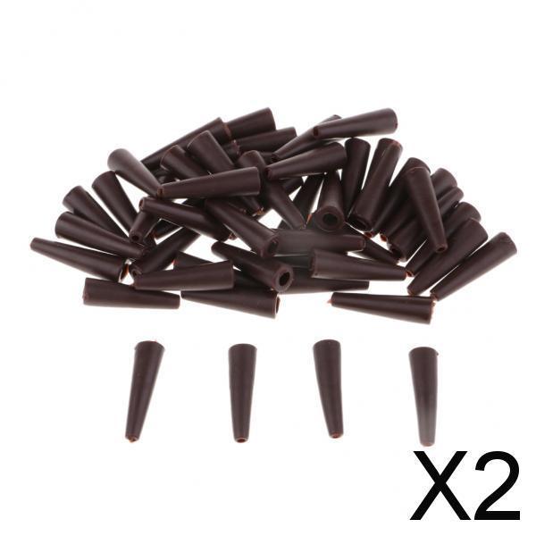 2x50pcs Tail Rubber Tubes for Saftey Lead Clips Carp Fishing Rig Sleeves 20mm