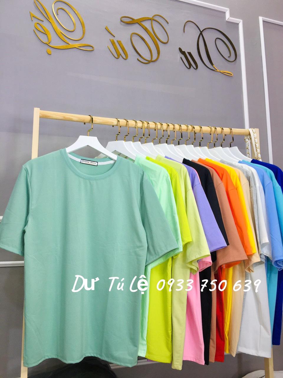 Áo thun trơn tay lỡ đủ màu form rộng unisex nam nữ chất cotton