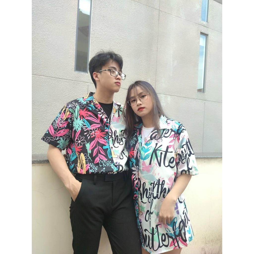ÁO SƠ MI ĐŨI CĂP ĐÔI SIÊU NGẦU,THIẾT KẾ HỌA TIẾT HOA HỢP THỜI TRANG,CHẤT LIỆU VÃI THOÁNG MÁT THỜI TRANG KME.STORE