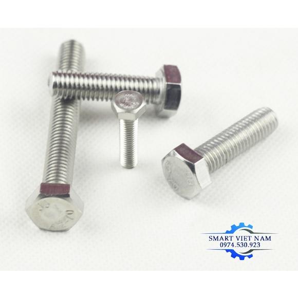 Bulong inox LGN inox 304 M8 ren suốt Combo 50 Chiếc