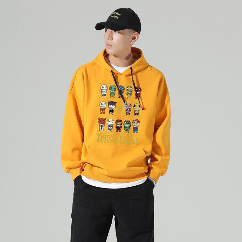 Áo Hoodie Nỉ Bông IN ICON cute Unisex Nam Nữ Form Rộng Ulzzang Kun