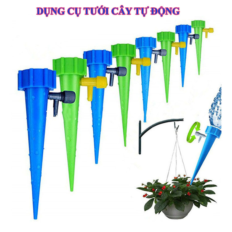 Dụng Cụ Tưới Cây Tự Động Nhỏ Giọt Gắn Chai Nước Combo 10 Chiếc