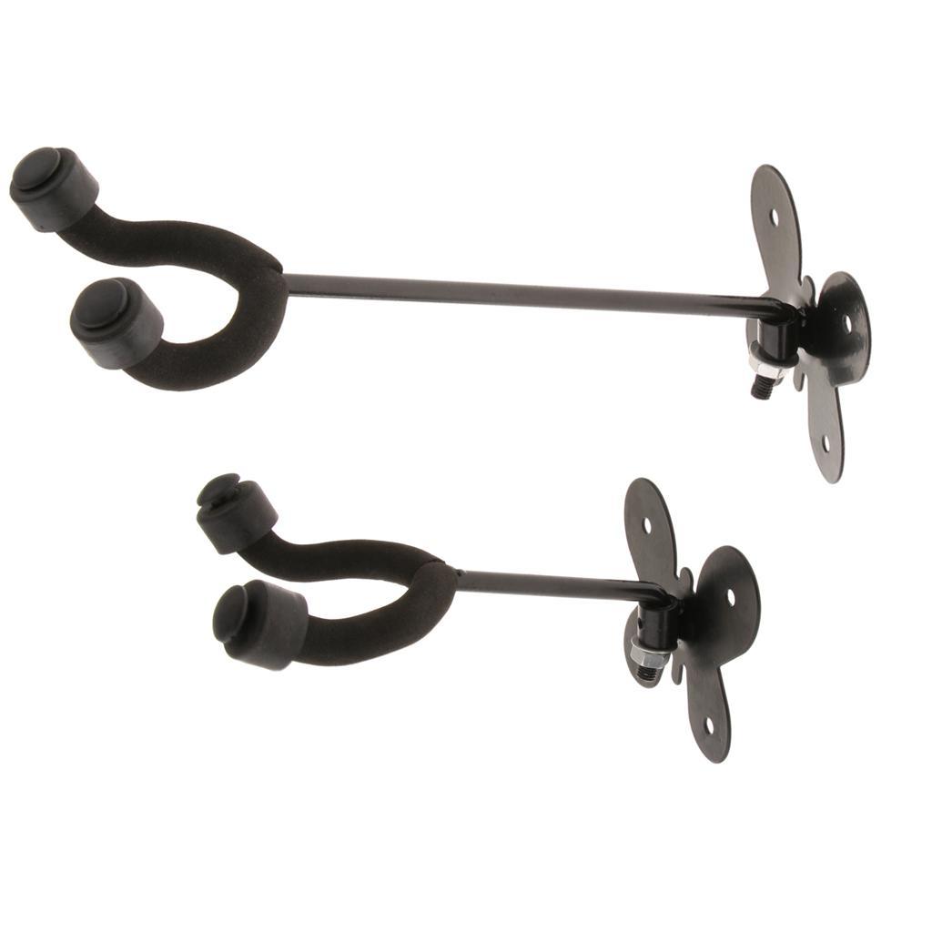 Black Guitars Bass Banjo Mandolin Wall Hanger Holder Rack Slatwall for Music Store School Exhibition Studio