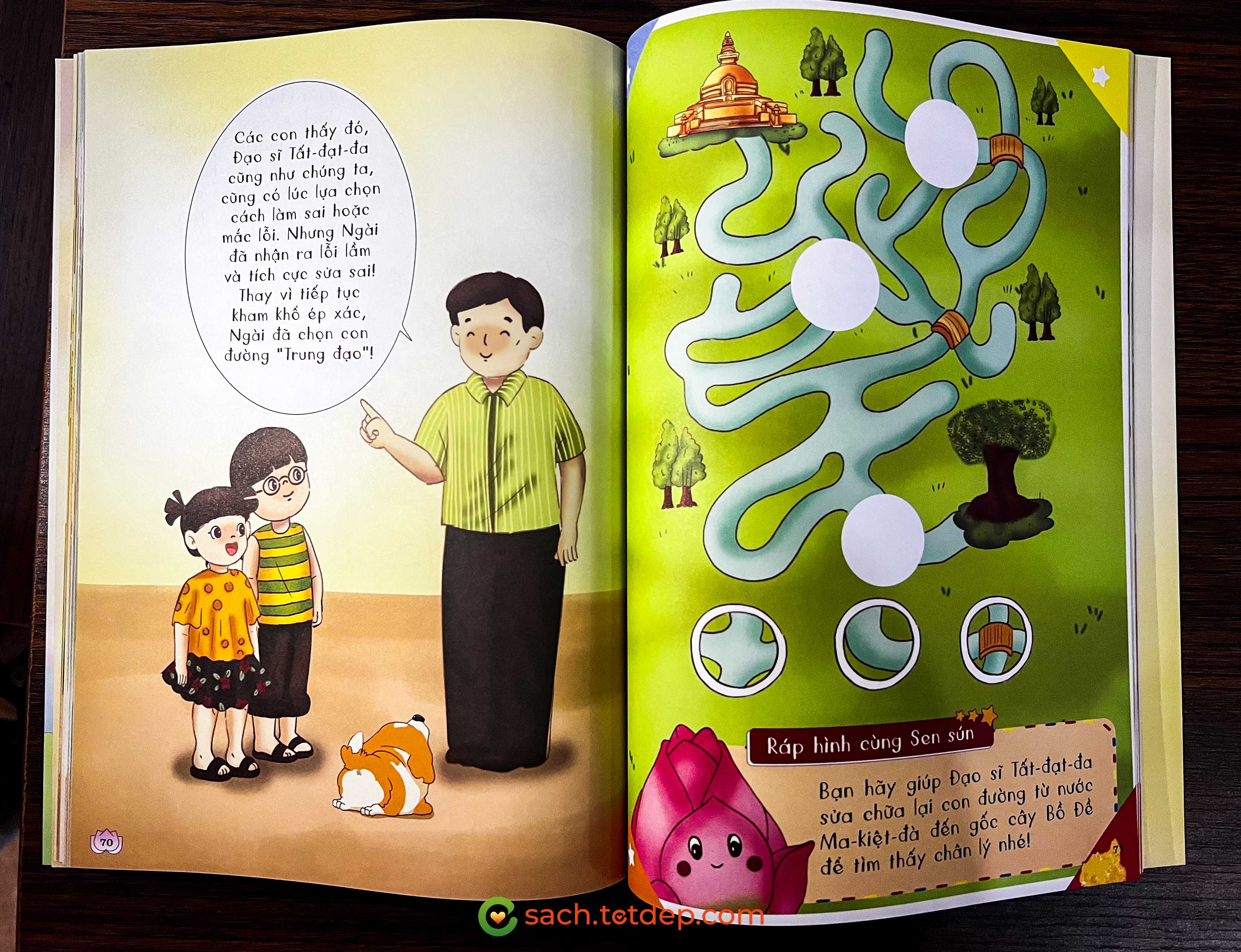 Sách tương tác Thiện Lành như Phật: Đức Phật Ở Đâu? dành cho trẻ em 6-10 tuổi