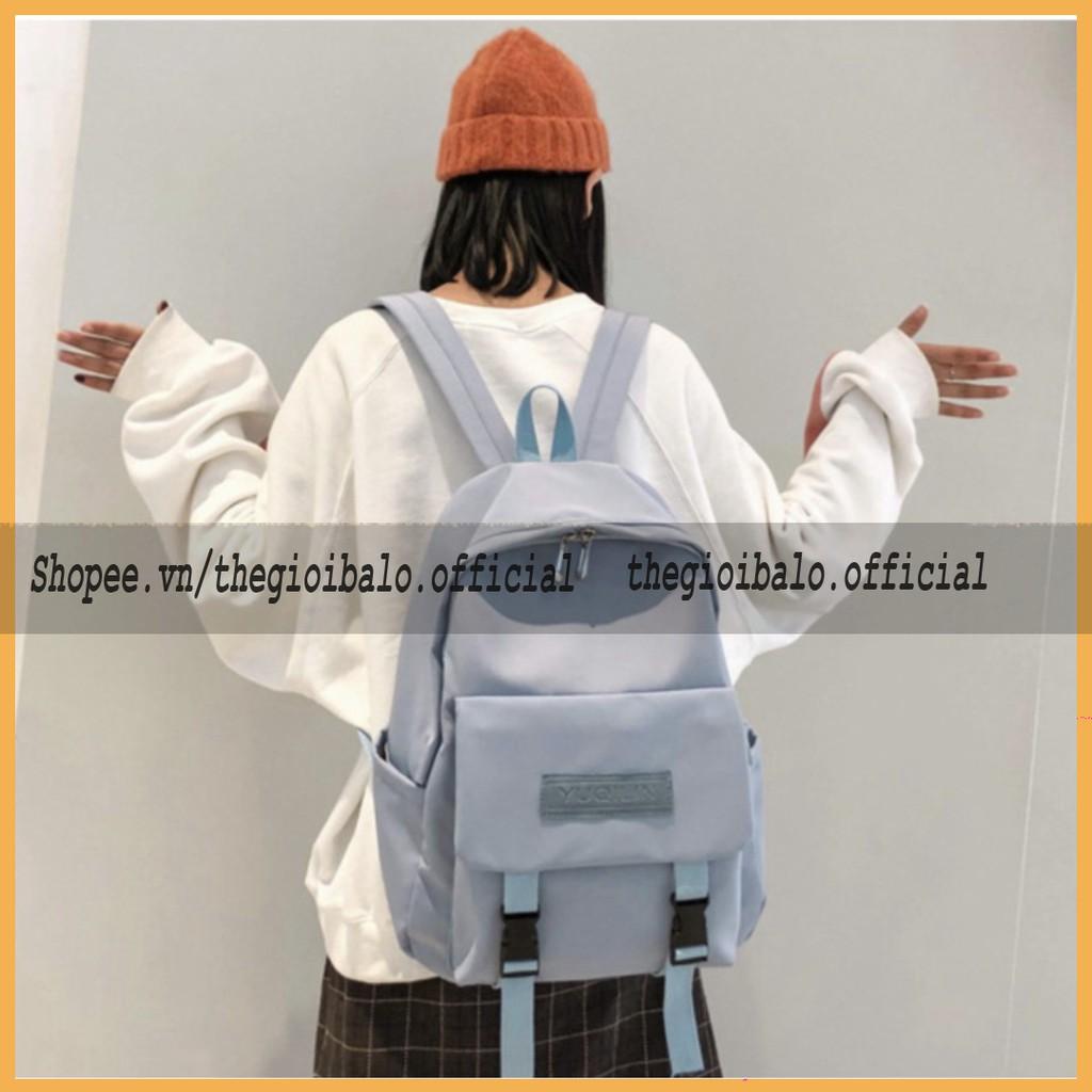 Balo cặp ulzzang basic nữ thời trang đi học đi chơi du lịch giá rẻ đựng vừa laptop canvas TRƠN | thegioibalo