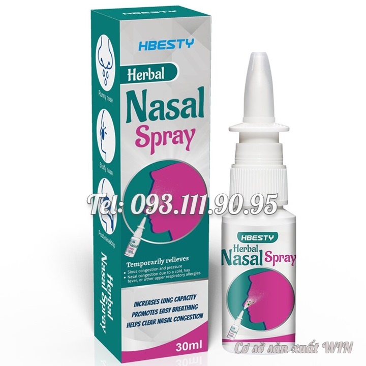Dứt điểm viêm xoang, viêm mũi dị ứng, viêm mũi mãn tính, thông hốc xoang với chai xịt mũi Nasal Spray xuất xứ Nhật Bản loại 30 ml – Mã số 1215