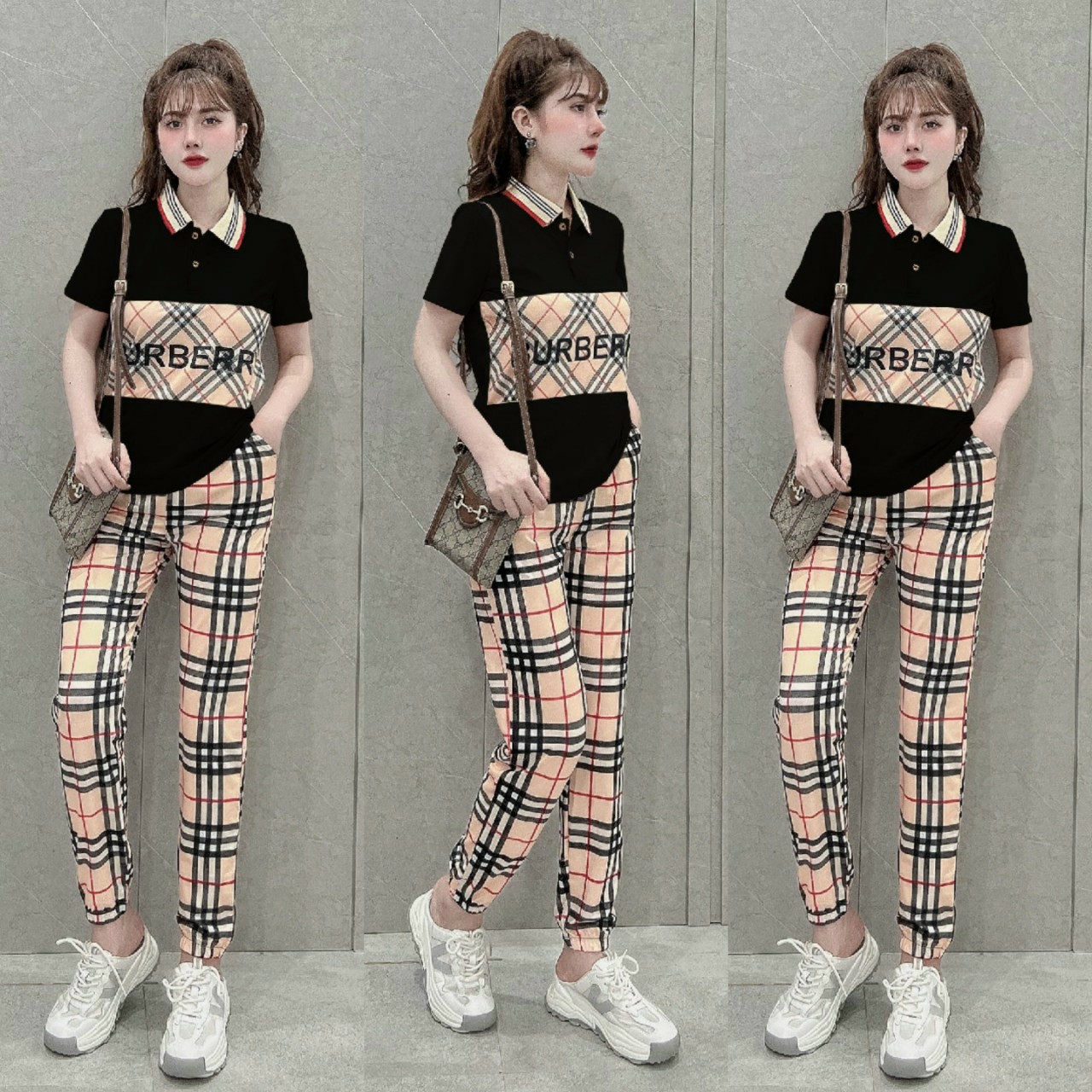 [FREESHIP]Đồ bộ dài thun cotton phối thun lạnh in 3D thể thao kẻ sọc caro sơ mi cài nút