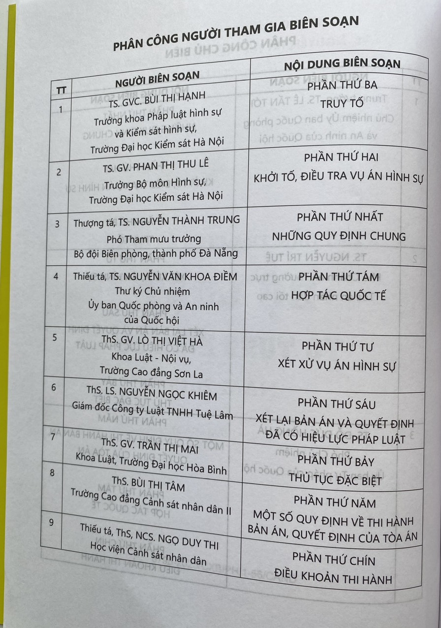 Chỉ dẫn tra cứu, áp dụng Bộ Luật Tố Tụng Hình Sự năm 2015
