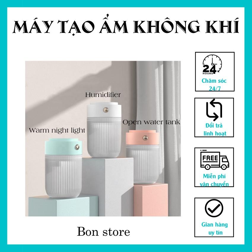 Máy Phun Sương Tạo Ẩm,Xông Tinh Dầu Mini Có Đèn LED Quay Tròn 7 Sắc Cầu Vồng, Cho Phòng Ngủ, Mang Lên Ô Tô/Bon Store7788