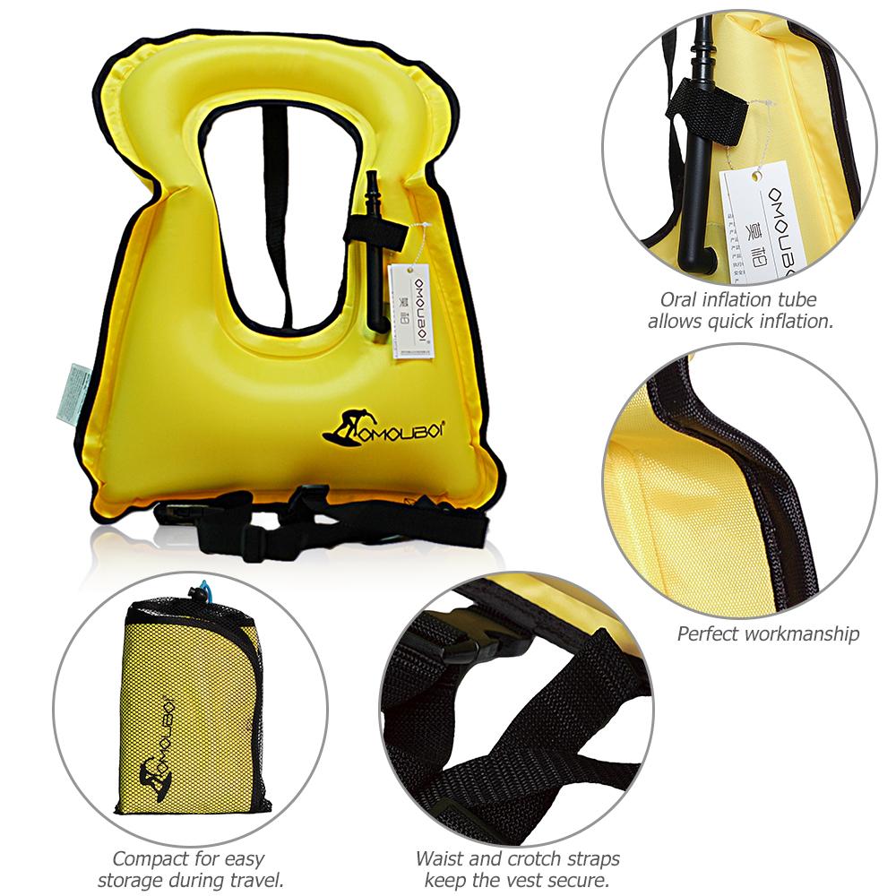 Áo phao, phao bơi dạng vest có ống lặn bằng chất liệu Polyester cao cấp