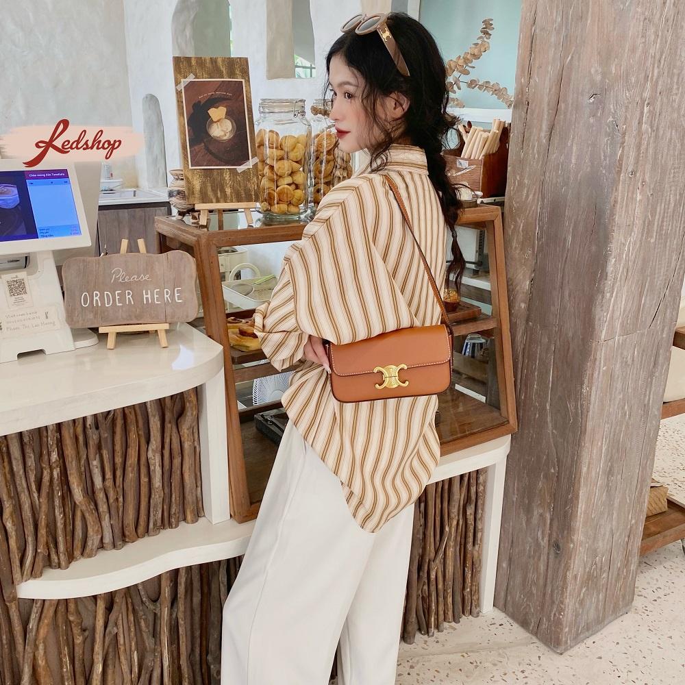 Áo sơ mi nữ form rộng kẻ sọc tay dài phong cách Hàn Quốc Red Shop 29903