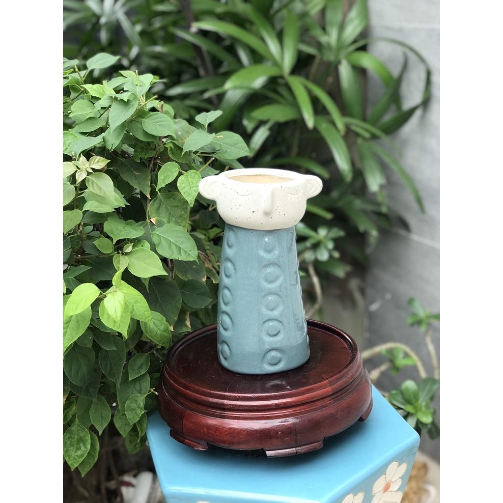 BÌNH HOA GỐM SỨ XUẤT KHẨU TRANG TRÍ DECOR BÌNH CẤM HOA XK04