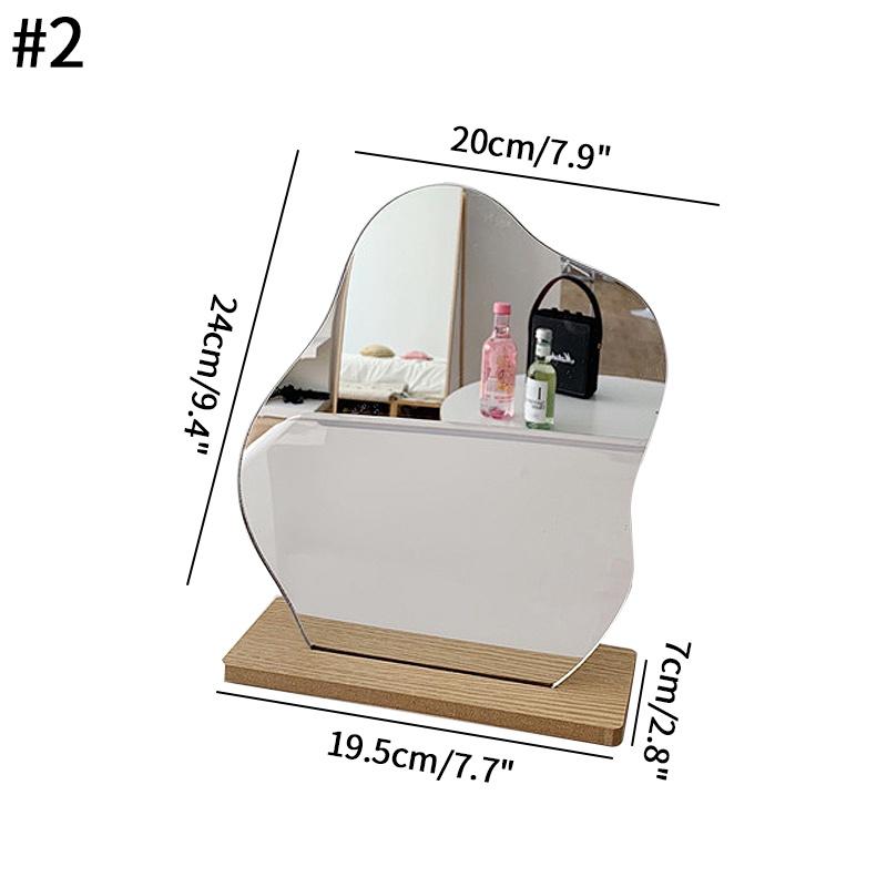 Gương Trang Điểm Để Bàn Thiết Kế Bất Đối Xứng Sáng Tạo