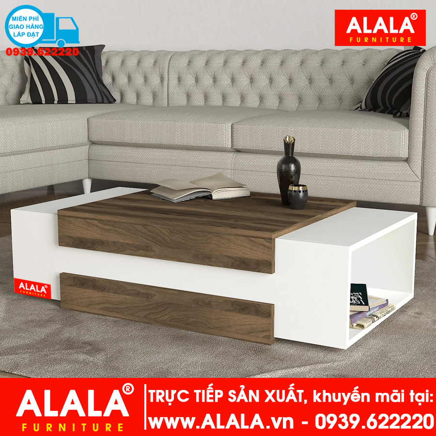 Bàn trà ALALA901 gỗ HMR chống nước - www.ALALA.vn - Za.lo: 0939.622220