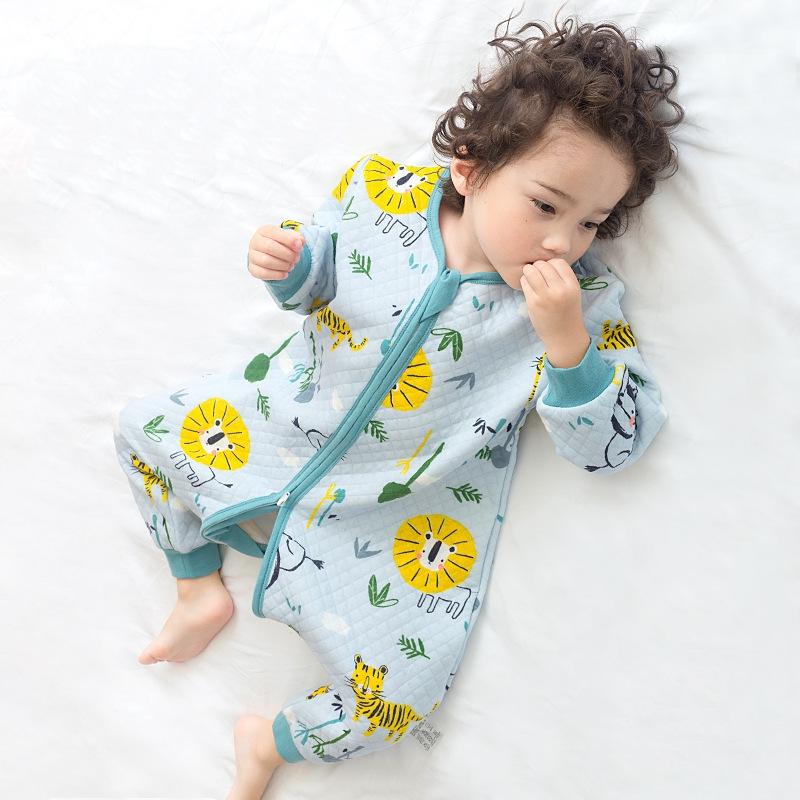 Túi Ngủ Cho Bé Hình Hoạt Hình Infantil Mùa Xuân, Mùa Thu Cho Cotton Cho Bé Giấc Ngủ Bao Trẻ Em Slaapzak Giường Mềm Trẻ Em Bộ Đồ Ngủ Jumpsuit