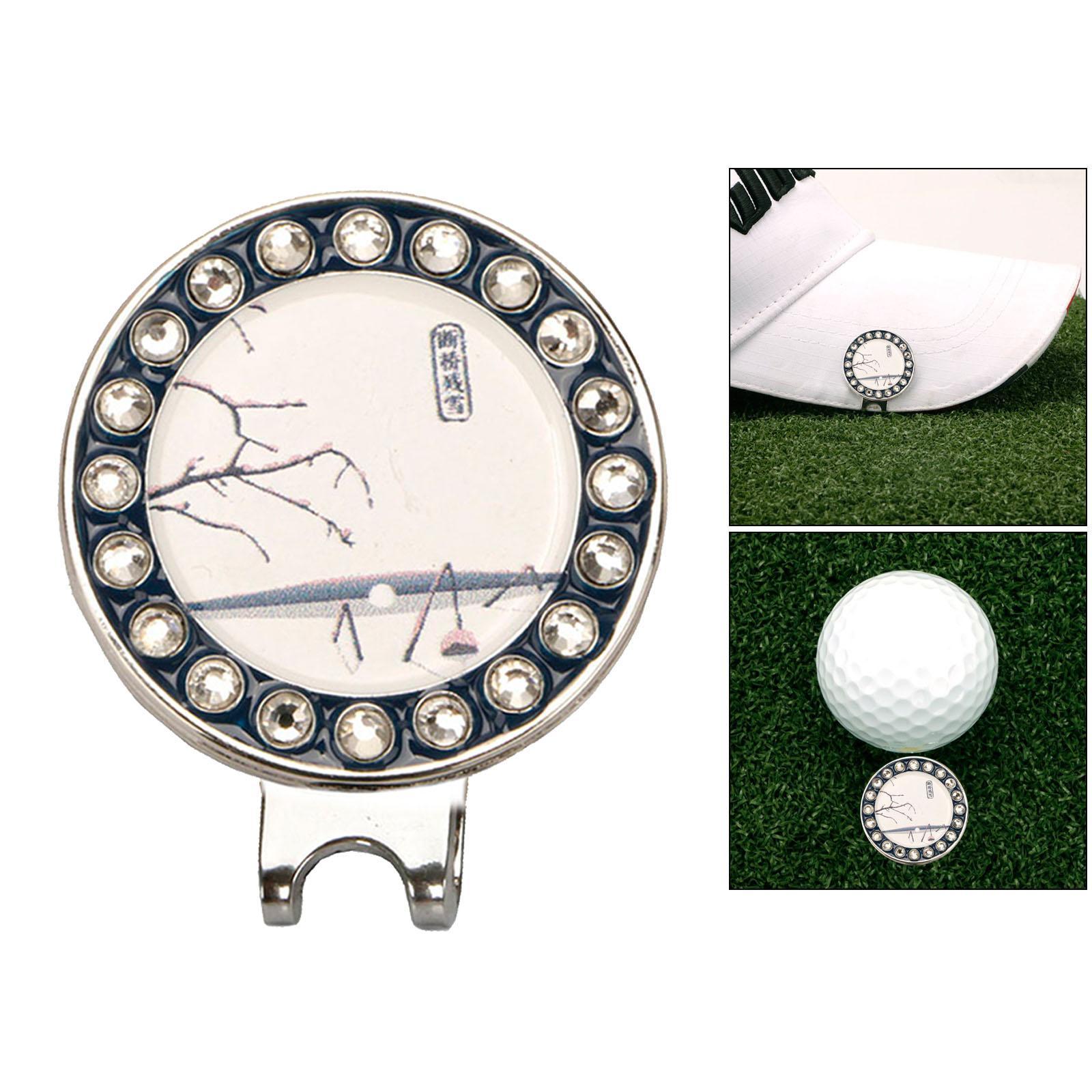 2x Golf Ball Marker Hat Clip Golf Putting ball of training Accessories Hat Clips Removable Golf