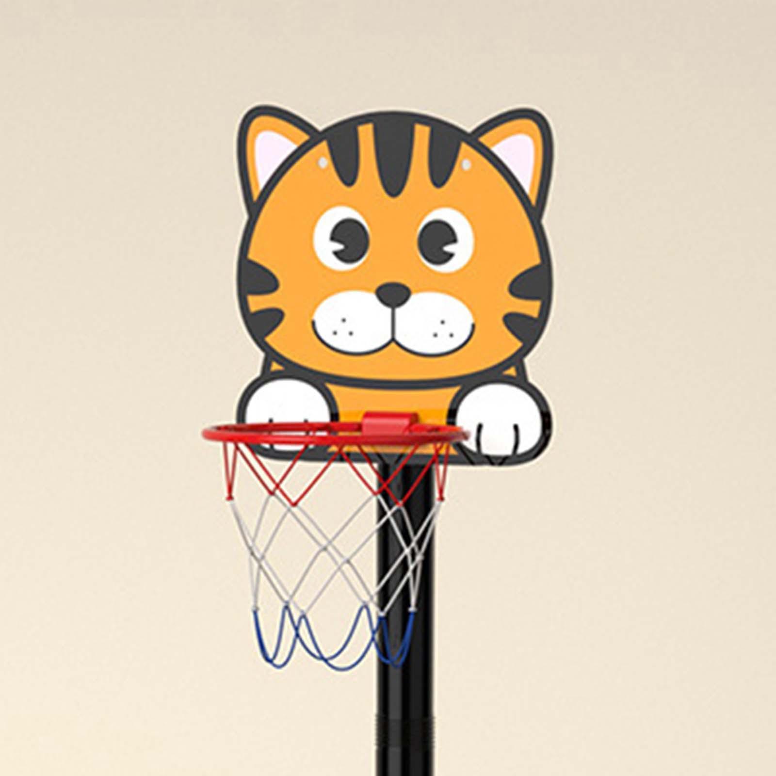 Mini Basketball Hoop with Balls Kids Basketball Hoop Set Cartoon Multifunction Indoor Outdoor Foldable Basketball Hoop Set for Children