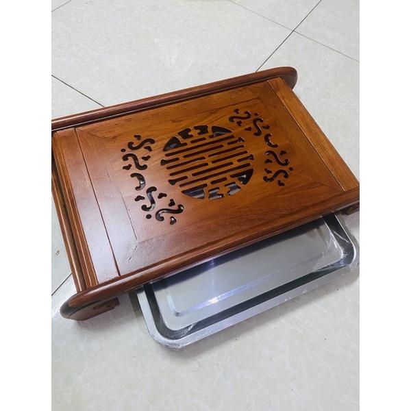 Khay trà để bàn phòng khách gỗ hương