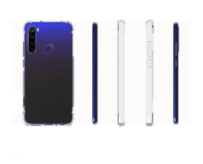Ốp lưng Silicon dẻo trong, suốt chống sốc cho Xiaomi Redmi Note 8
