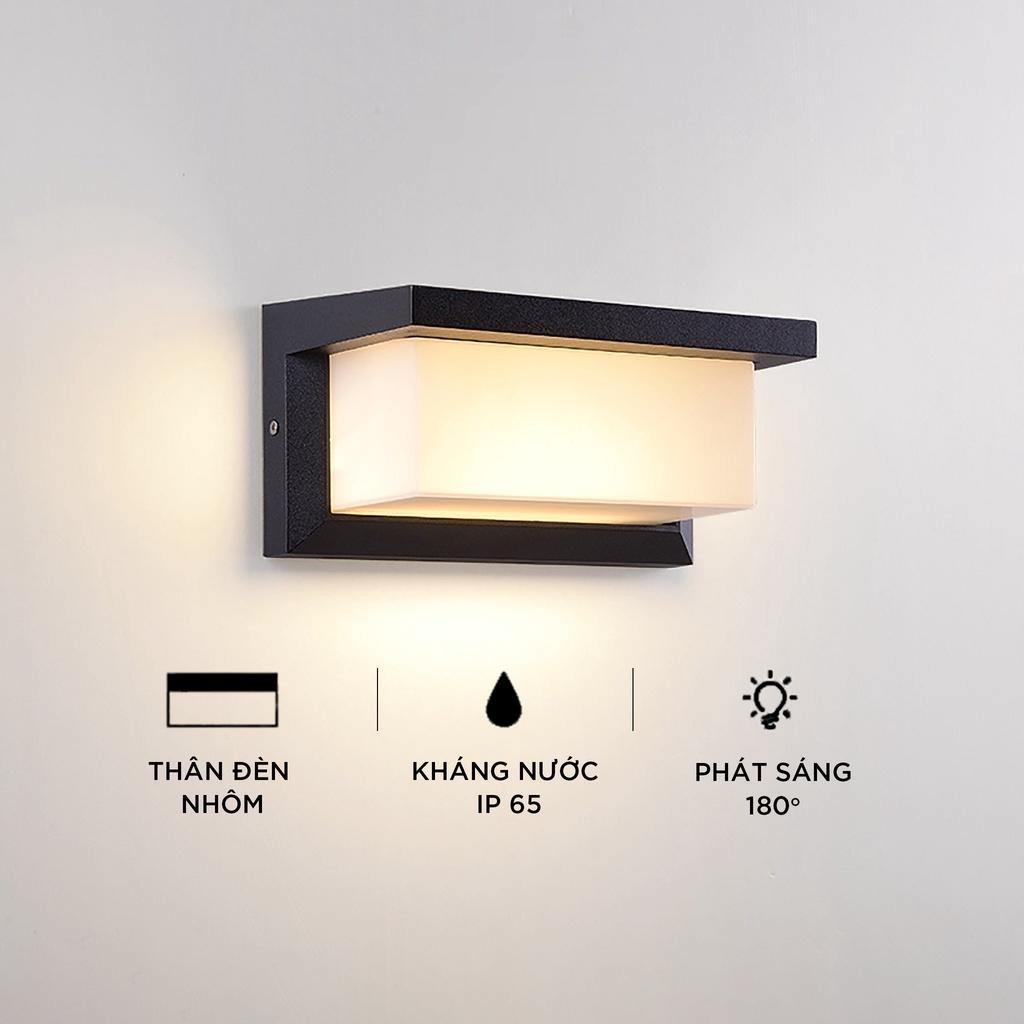 Đèn gắn tường ngoài trời chống nước cao cấp LED trang trí hiên nhà, sân vườn G153 154 191 - Tròn 153