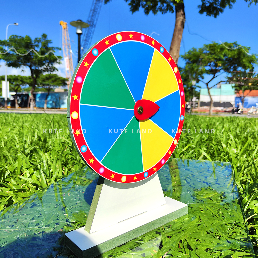 Vòng quay trúng thưởng 7 ô may mắn 25 cm cao 35 cm thích hợp dạy học, các sự kiện, trò chơi, tiệc tùng giải trí