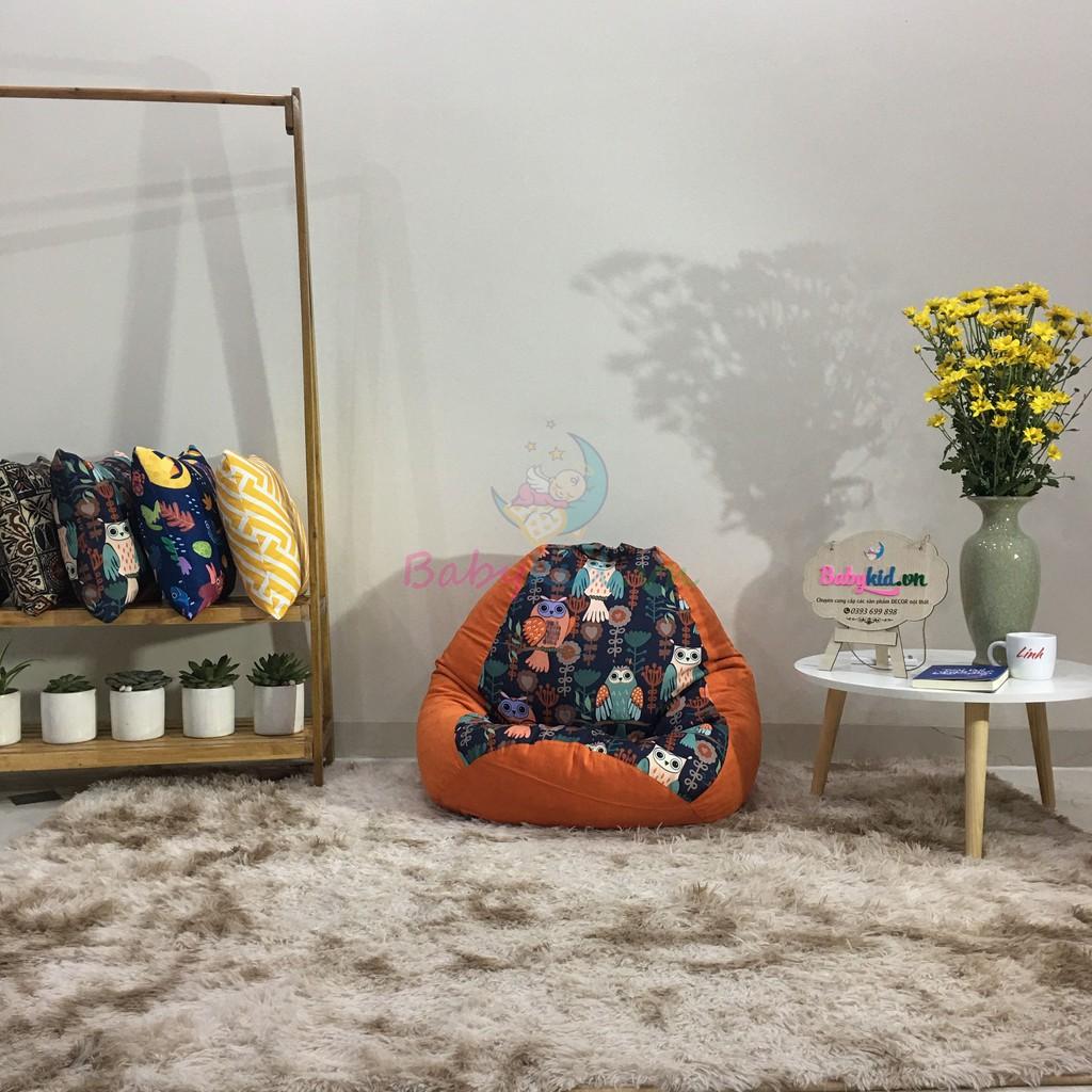 Ghế hạt xốp, size S, giao màu ngẫu nhiên, chất thô hàn mềm mát mix màu, 60x90cm