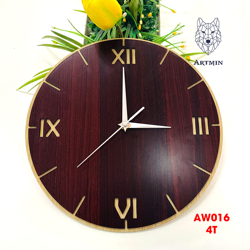 AW017 - Đồng Hồ Gỗ Treo Tường – Décor Trang Trí Tinh Tế