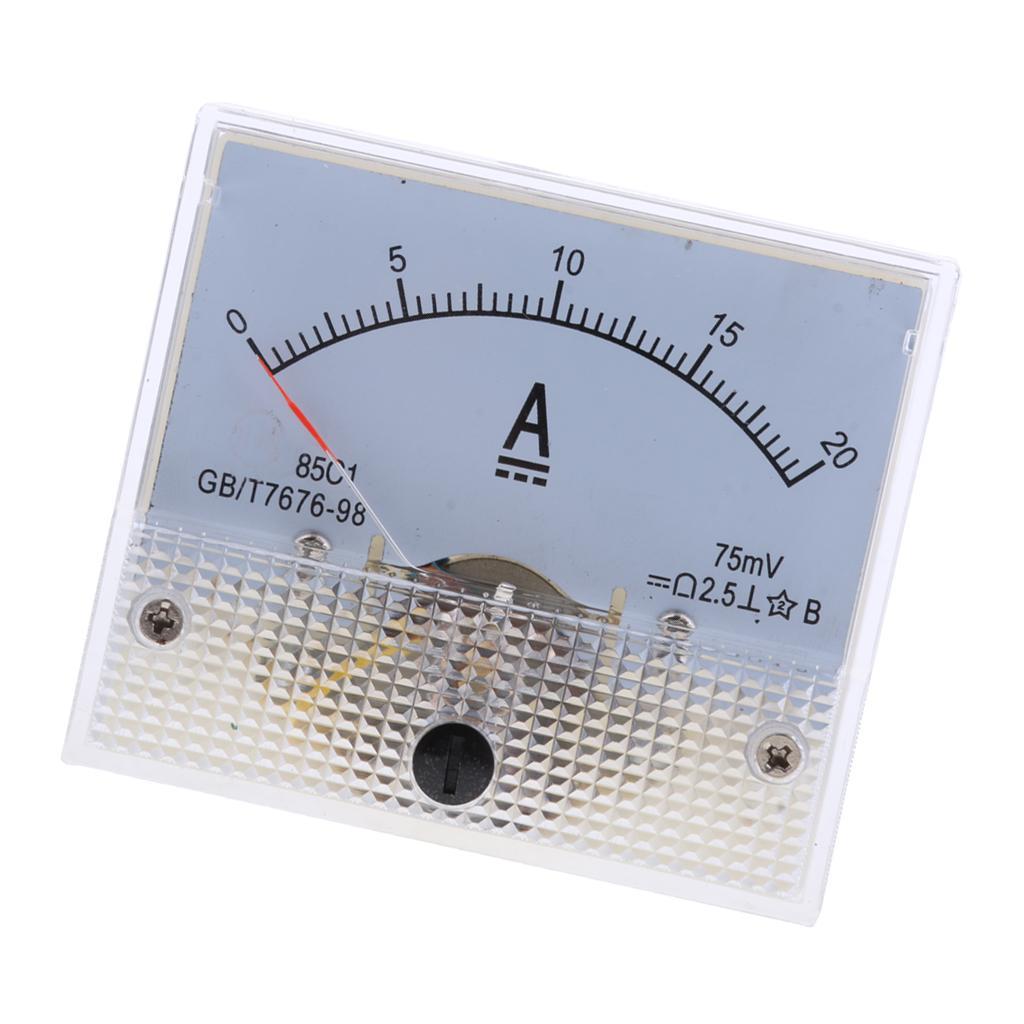 2x Ranges DC 0-30mA & 0-20A Analog Amp Meter Ammeter Current Panel Class 2.5