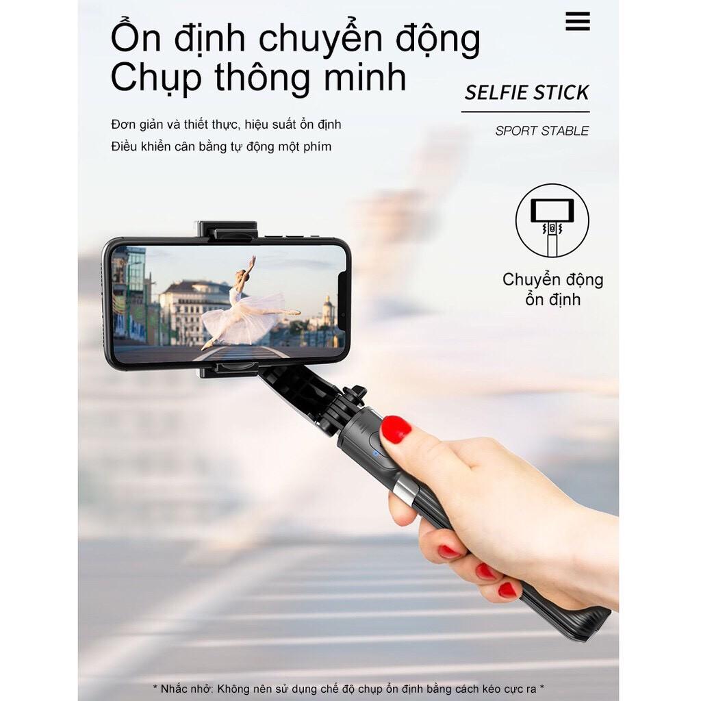 Tay Cầm Chống Rung Điện Tử Gimbal L08 Có Bluetooth Có Chân Đỡ Tự Đứng