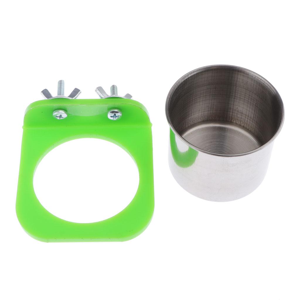 2X Pet Bird Parrot Automatic Water Feeder Feeding Cups for Small to Large