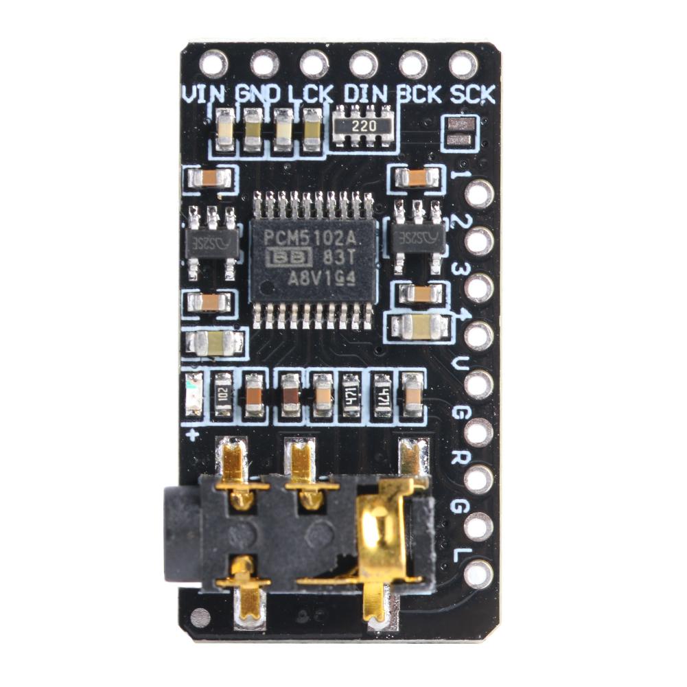 PCM5102 DAC Bộ Giải Mã I2S Giao Diện Người Chơi Loa Di Động Có Thể Sạc Lại 3.5Mm Mô-đun Không Dây Cho Raspberry Pi