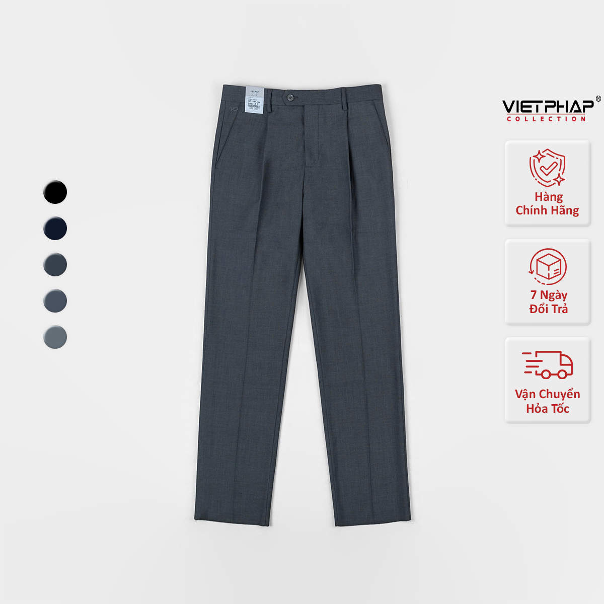 Quần Tây Nam VIỆT PHÁP Form Classic Có Ly Chất liệu Cao Cấp Chống Nhăn, Độ Bền Cao 20047