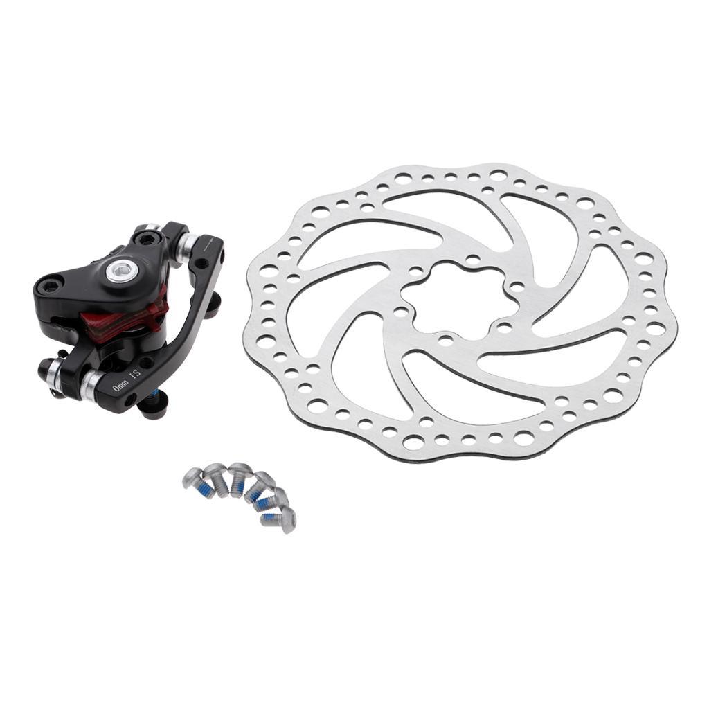 2xBike Disc Brake Rotor Mechanical Caliper 160mm Cable Set Front Caliper Rotor