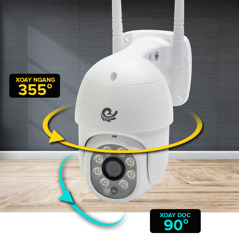 Camera Wifi Quan Sát Ngoài Trời, Có Chống Nước, Độ Phần Giải 2.0Mpx, Dùng App CARECAM PRO, Ban Đêm Có Màu, Model CC8021 PRO - Chính Hãng