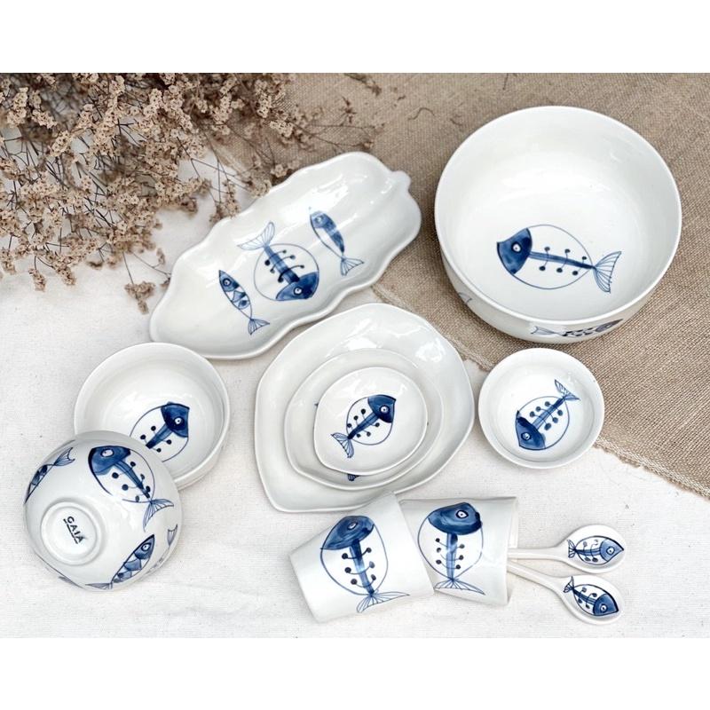 Set bát đĩa 10-14 món. Gốm sứ Bát Tràng.