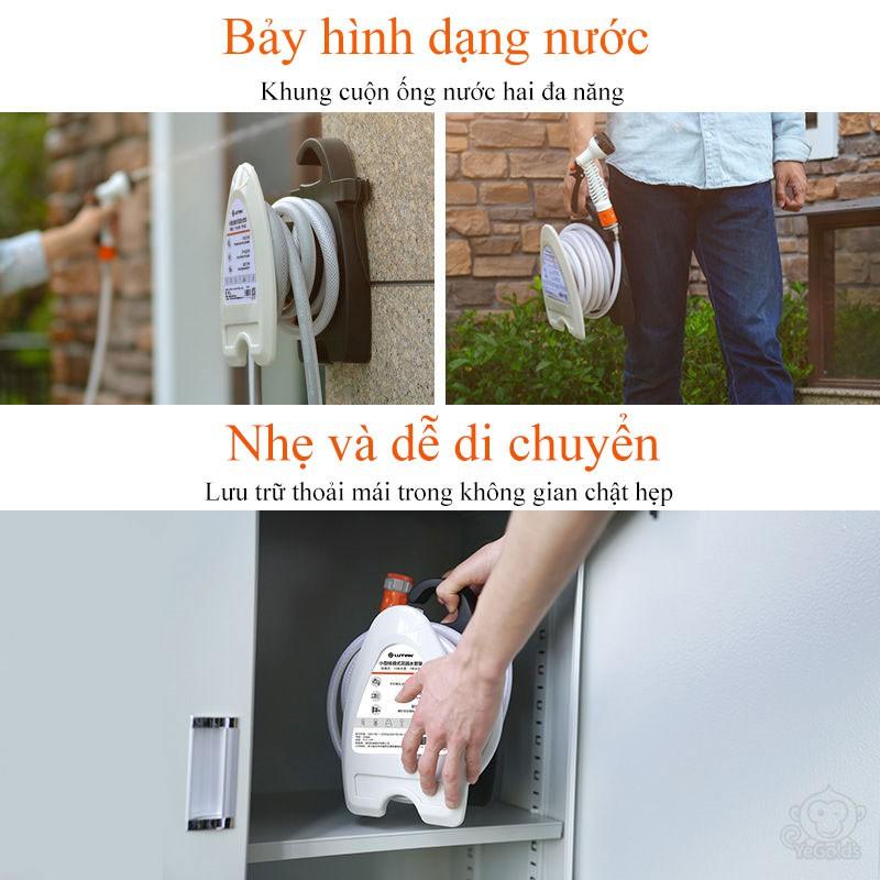 Khung cuộn ống nước cao áp quay tay 15 mét - Home and Garden