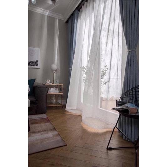 rèm voan spa - Voan trắng trơn,3mx1.3m