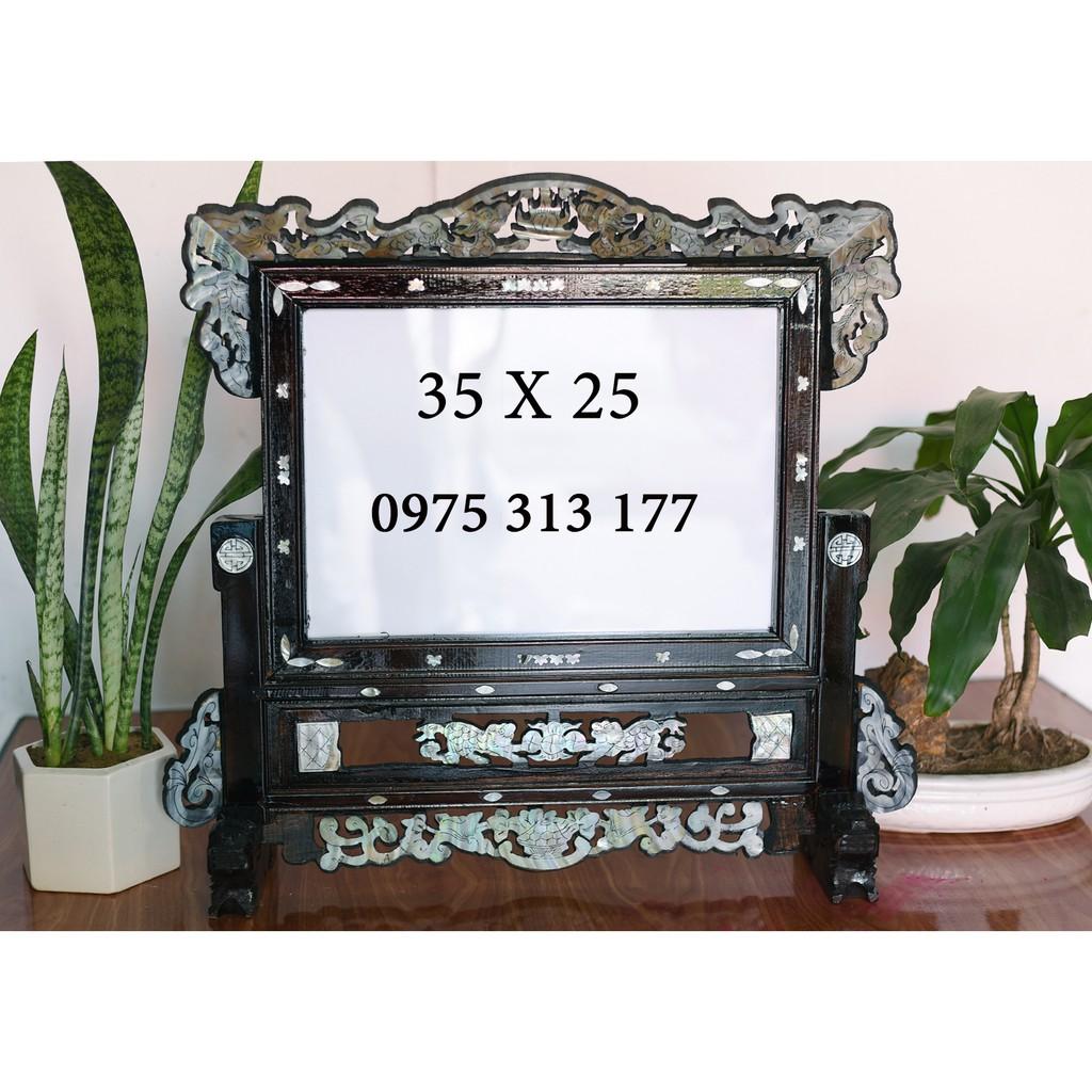 KHUNG ẢNH THỜ GỖ TRÀM 35 X 25