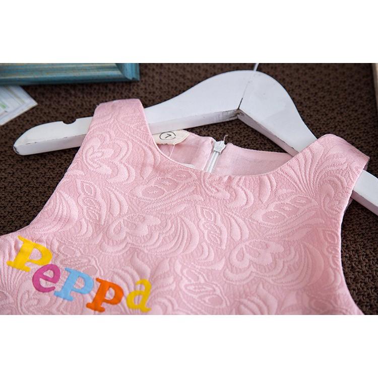 Váy lợn hồng xinh xắn chất vải gấm có cotton bên trong cho bé gái