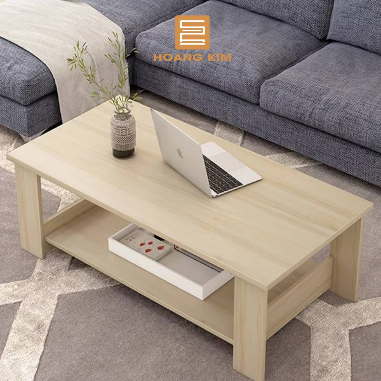 Bàn ngồi bệt Decor Hoàng Kim, bàn gỗ công nghiệp, bàn trà sofa