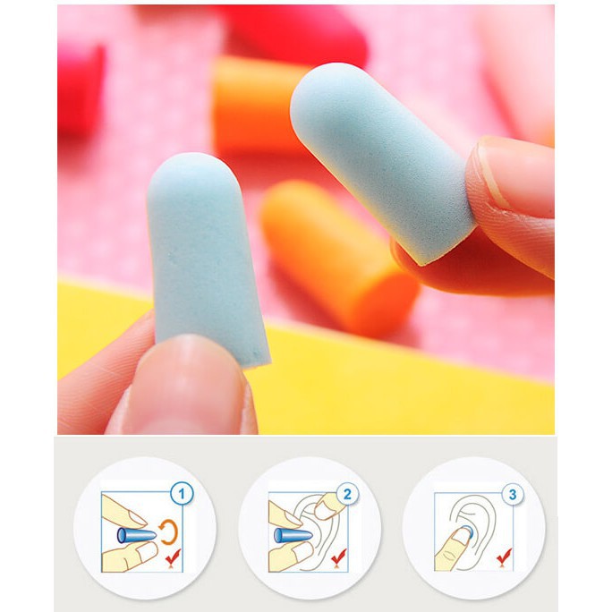 2 Nút Bịt Tai Chống Ồn Chống Nước [1 Cặp Có Hộp]