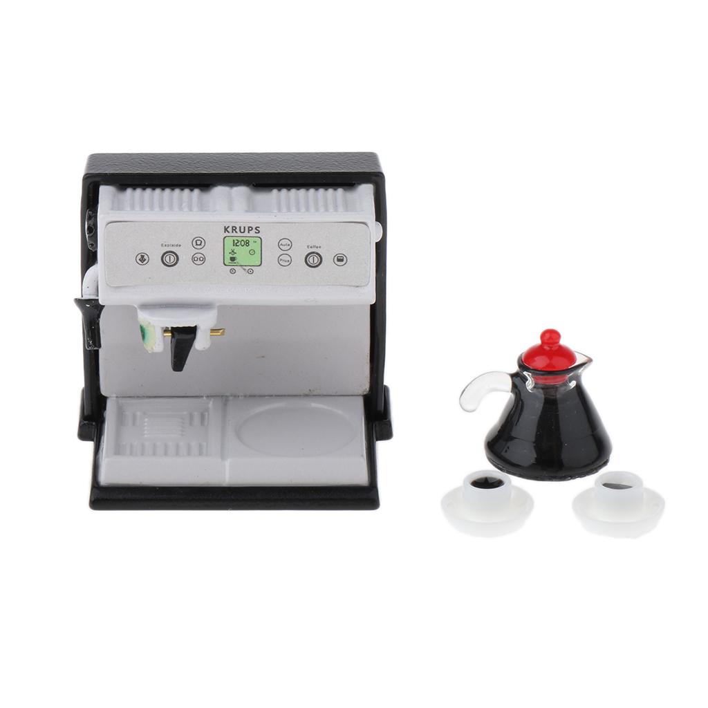 Cà Phê Mini Máy Cà Phê Bộ 1/12 Nhà Búp Bê Phụ Kiện