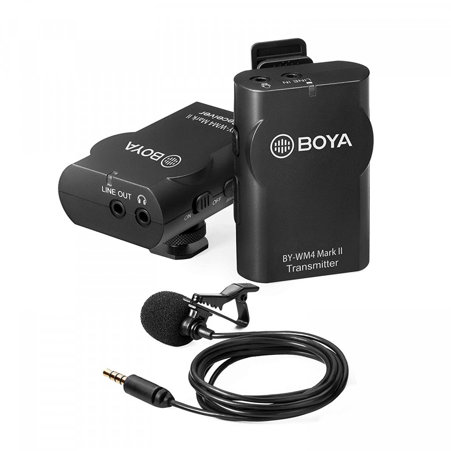 Boya BY-WM4 Mark II - Micro không dây cho điện thoại, máy ảnh - Hàng Chính Hãng