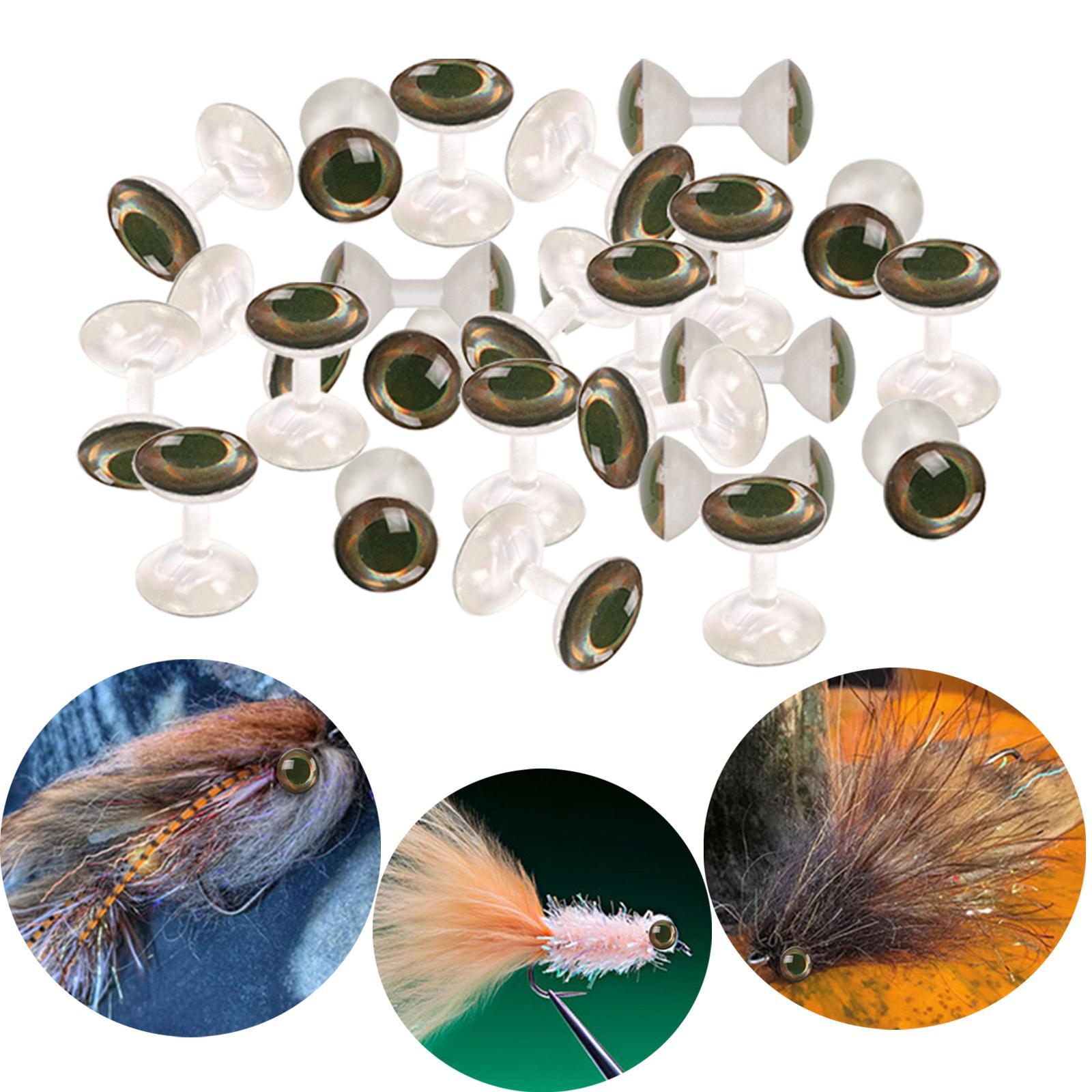 25Pc/lot 4D Fly Tying Beads Brass Dumbbell With Eyes Fly Tying Material