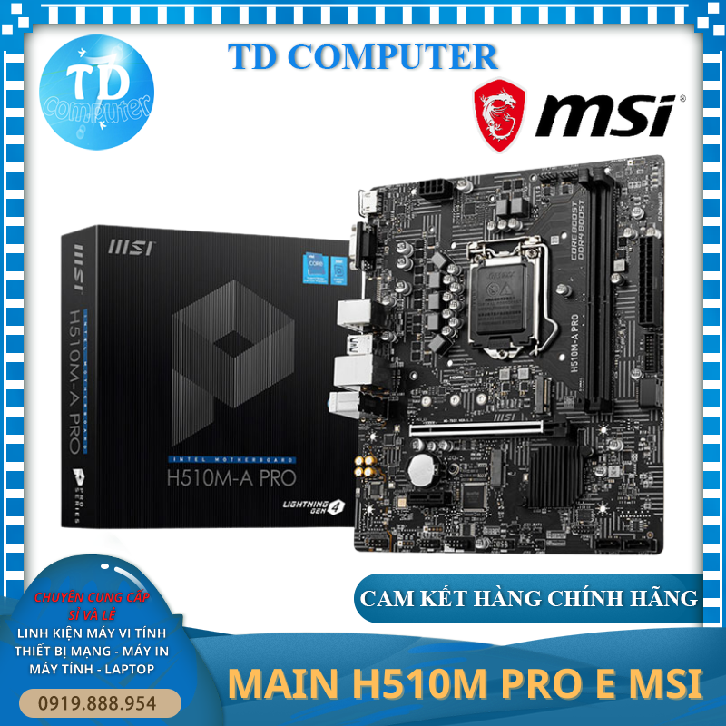 Mainboard MSI H510M PRO E (Socket 1200, HDMI+VGA DDR4) - Hàng chính hãng FPT phân phối