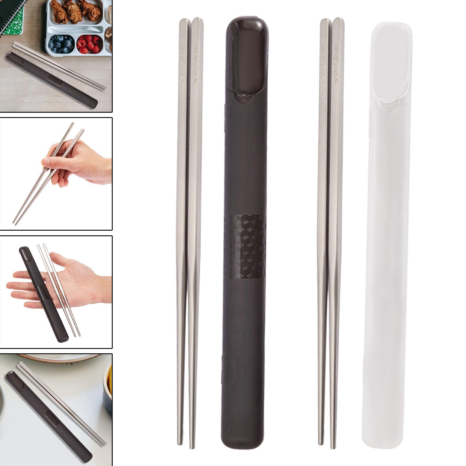 Lightweight Titanium Chopsticks Eco friendly Portable Camping Flatware
