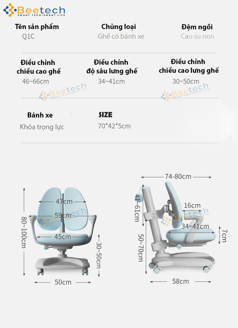 Ghế chống gù chống cận Sihoo Q1C lưng đôi