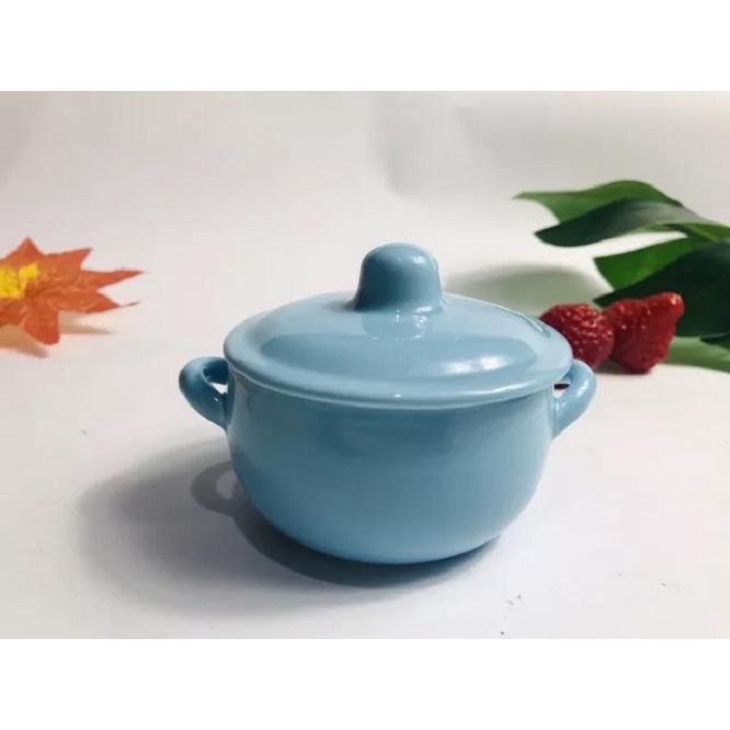 Bát Sứ Ăn Dặm Cao Cấp Có Nắp Vân Trơn
