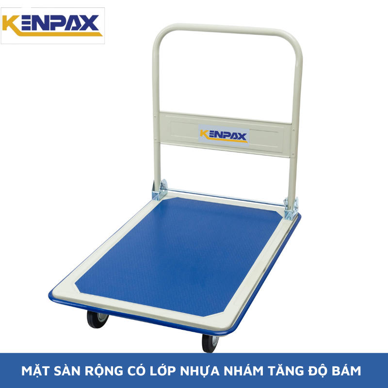 Xe Đẩy, Xe Kéo Hàng Gấp Gọn Sàn Thép 4 Bánh Kenpax Trọng Tải 150kg, 300kg, Bảo Hành 3 Năm