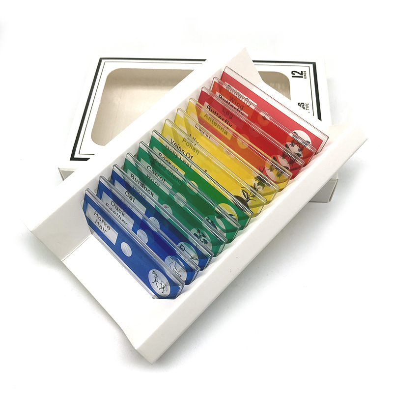 ROGTZ Bộ 12 Tiểu Bản Mẫu Vật Của Động Thực Vật Dùng Trên Kính Hiển Vi - Hàng Nhập Khẩu